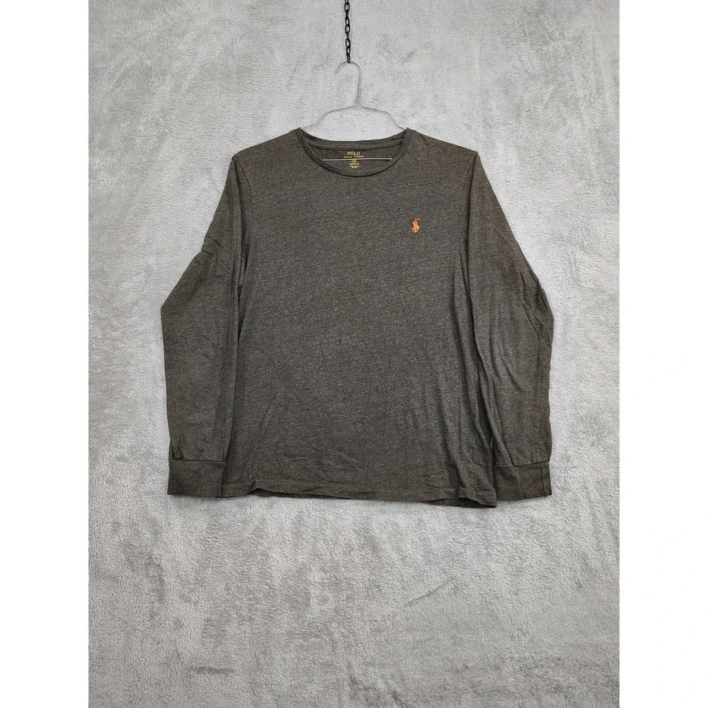 Polo Ralph Lauren Large T Shirt M Green Heather Long Sleeve Pony Pullover Mens